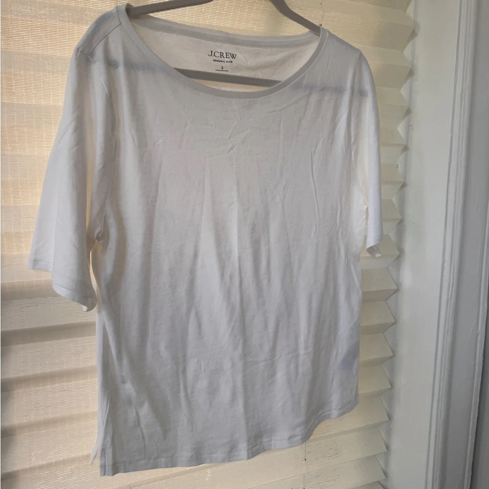 J. Crew White Short Sleeve Crewneck Tee